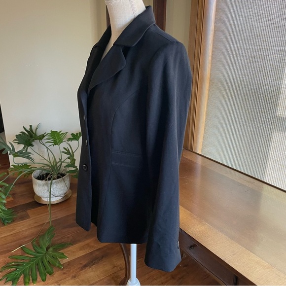 Pendleton Classic Black Wool Blazer Neutral Minimalist Office size 8 - Picture 2 of 13